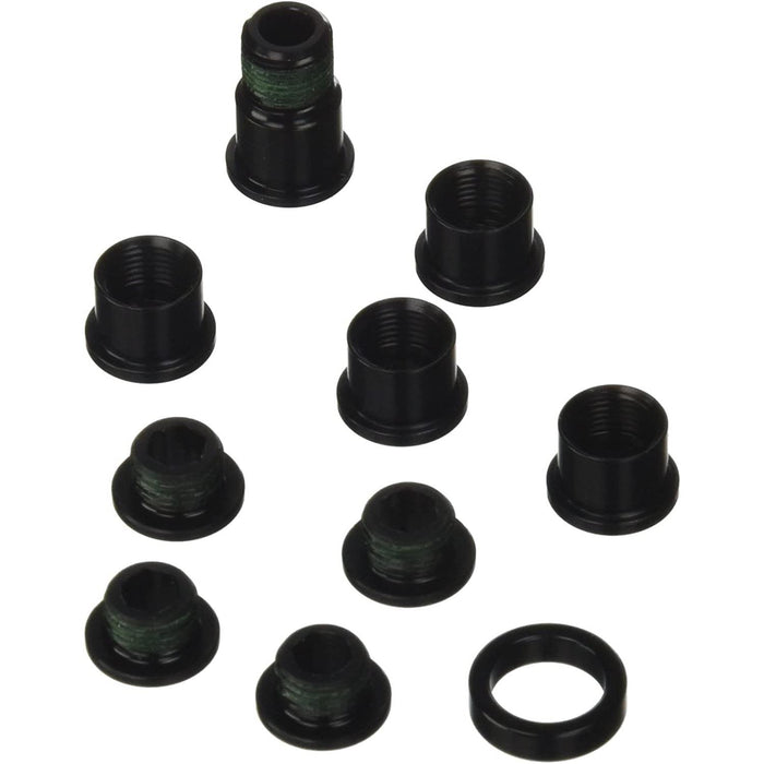 Sram Spare - Crank Chainring Bolt Kit Red Hidden Bolt 5/Arm Aluminium Black: size