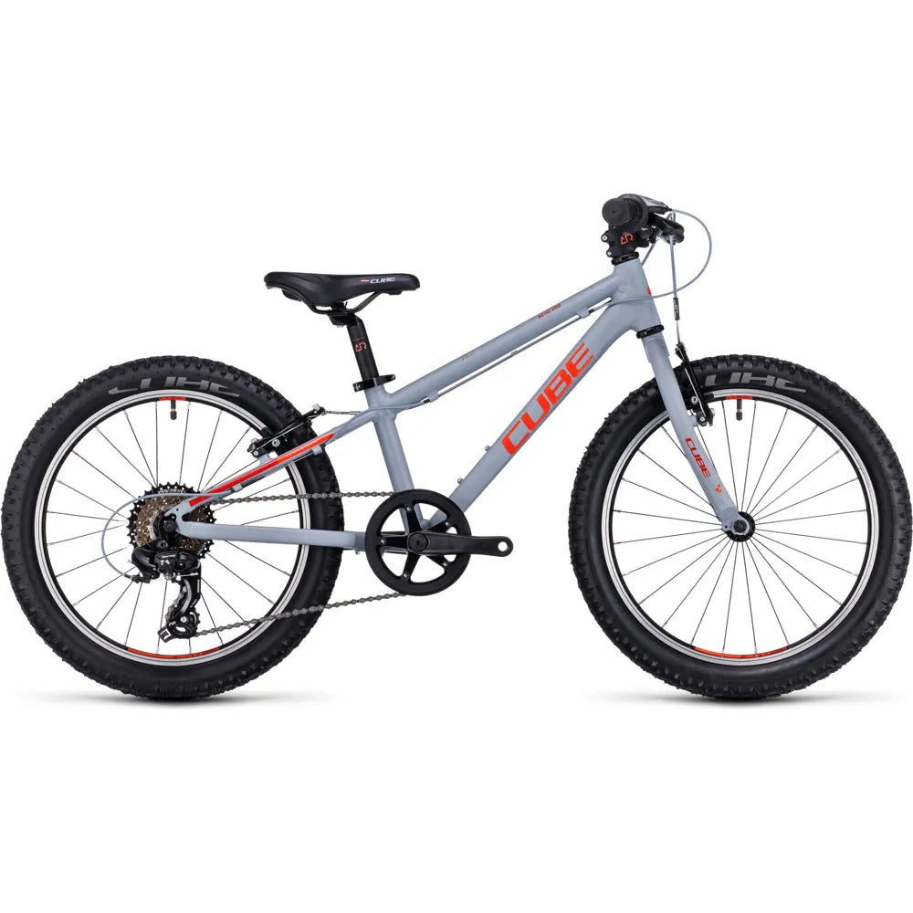 2023 Cube Acid 200 20 Inch Kids Bike in Grey and Red