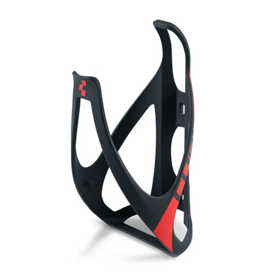 Cube HPP Bottle Cage in Matt Black and Red
