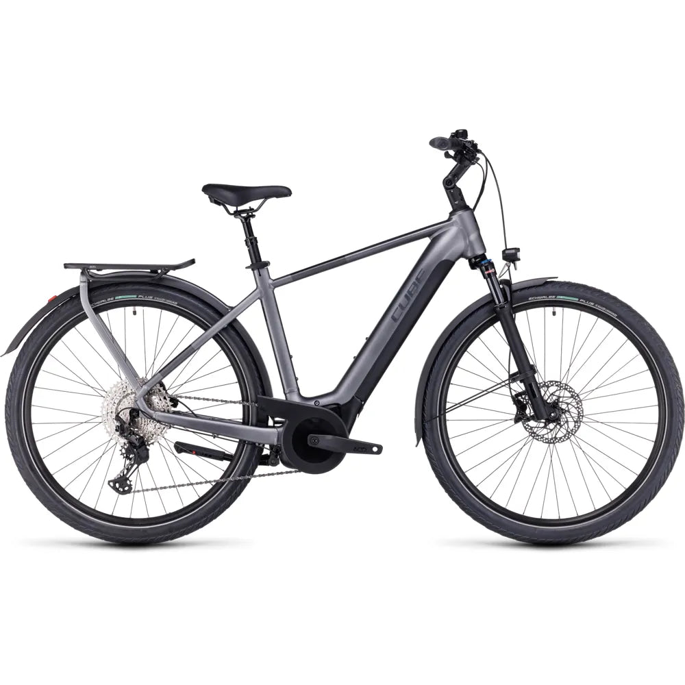 2023 Cube Touring Hybrid EXC 625 Electric Bike in Grey and Metal