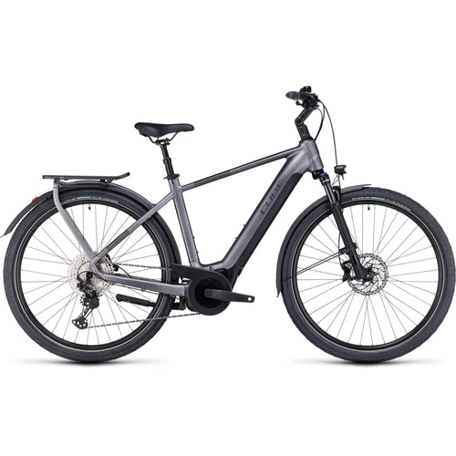 2023 Cube Touring Hybrid EXC 625 Electric Bike in Grey and Metal