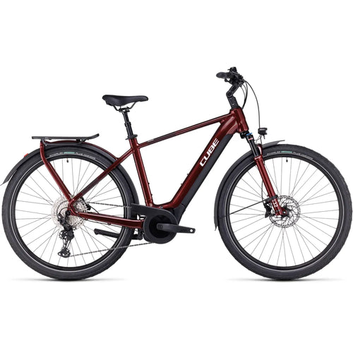 2023 Cube Touring Hybrid EXC 625 Electric Hybrid Bike in Red