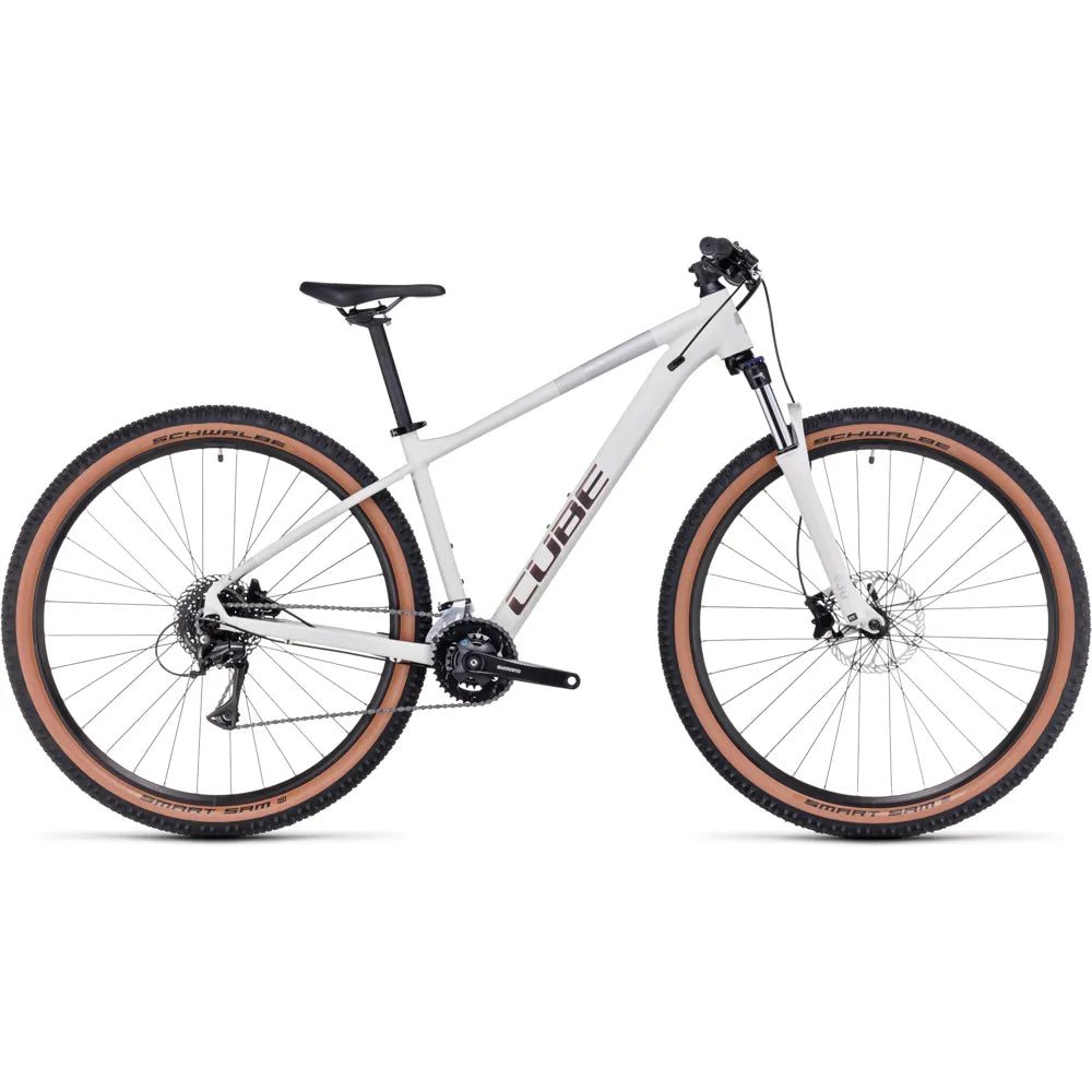 2023 Cube Access WS EXC Women's Mountain Bike in Light Grey and Rose