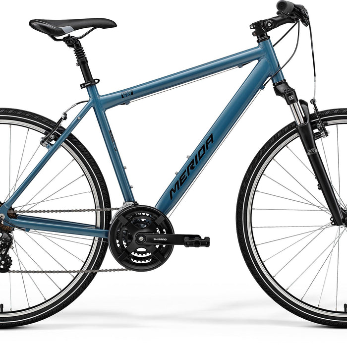 2025 Merida Crossway 10-V SE Hybrid Bike in Blue