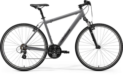 2026 Merida Crossway 10 V Hybrid Bike in Silk Warm Slate Grey