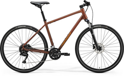 2024 Merida Crossway 100 Hybrid Bike in Brown