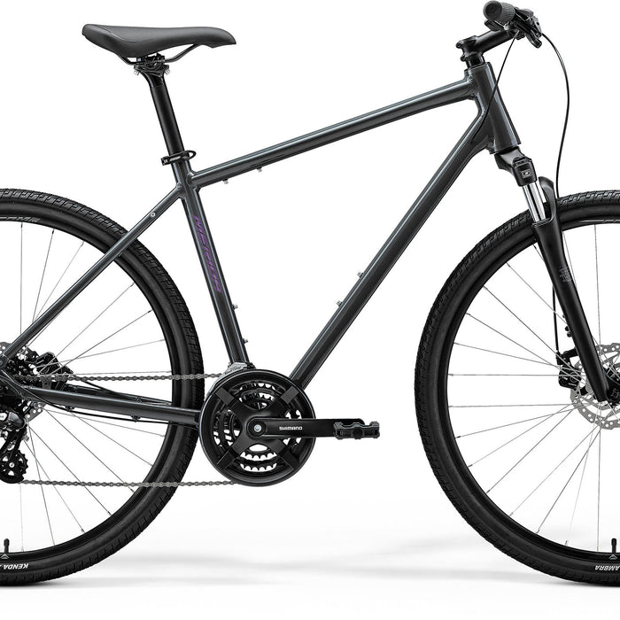2026 Merida Crossway 10 Hybrid Bike in Glossy Cool Grey