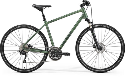 2023 Merida Crossway 300 Hybrid Bike in Green