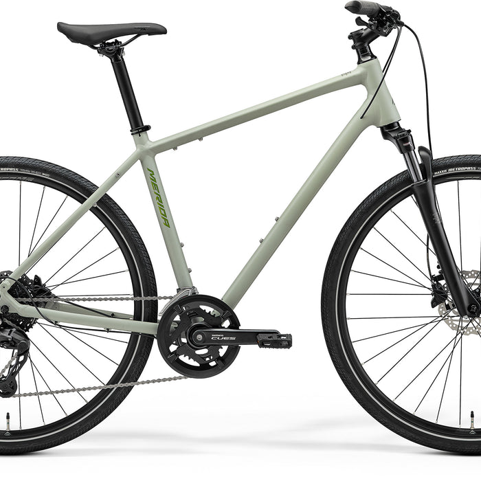 2026 Merida Crossway 300 Hybrid Bike in Matt Early Moss Grey