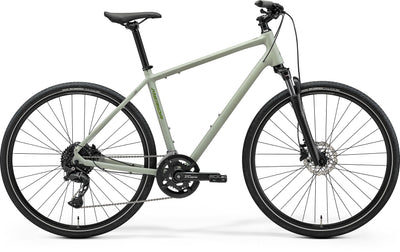 2026 Merida Crossway 300 Hybrid Bike in Matt Early Moss Grey