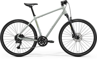 2027 Merida Crossway 300 Hybrid Bike In Matt Early Moss Grey