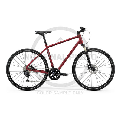 2027 Merida Crossway 700 Hybrid Bike In Glossy Elegant Wildberry