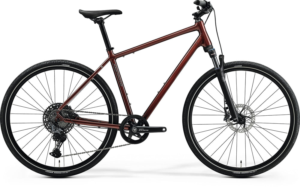 2027 Merida Crossway 700 Hybrid Bike In Glossy Elegant Wildberry