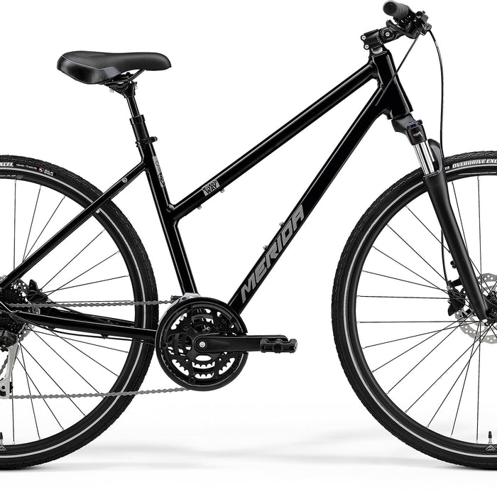 2023 Merida Crossway 100 Womens Hybrid Bike in Black