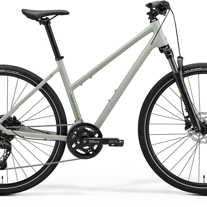 2027 Merida Crossway 300 Womens Hybrid Bike In Matt Early Moss Grey