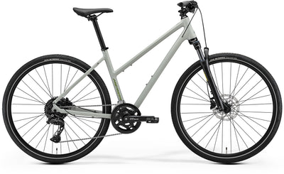 2027 Merida Crossway 300 Womens Hybrid Bike In Matt Early Moss Grey