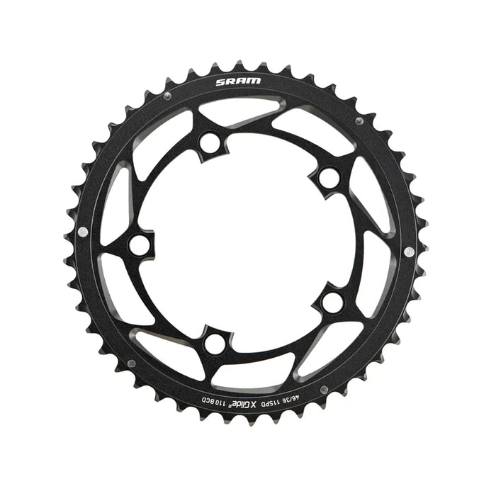 SRAM 11-Speed Road 46t Chain Ring X-Glide YAW s2 Hidden Bolt in Black