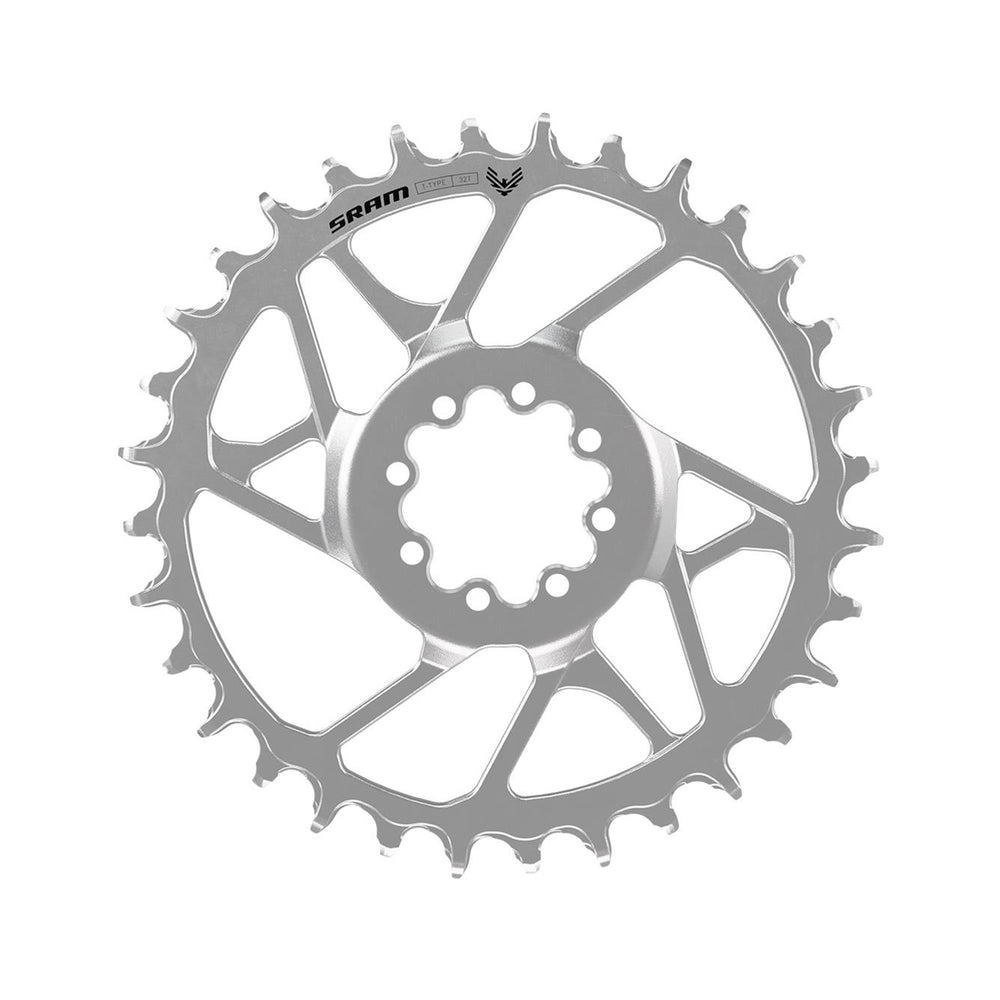 SRAM Chain Ring T-Type Eagle Steel Direct Mount 3mm Offset Eagle (Including 8 Bolts) Silver - Eagle 90