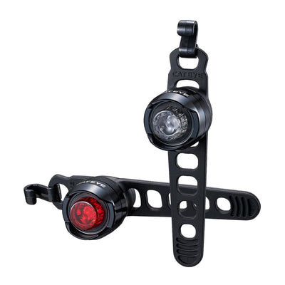Cateye Orb Rechargeable Bike Light Set in Black