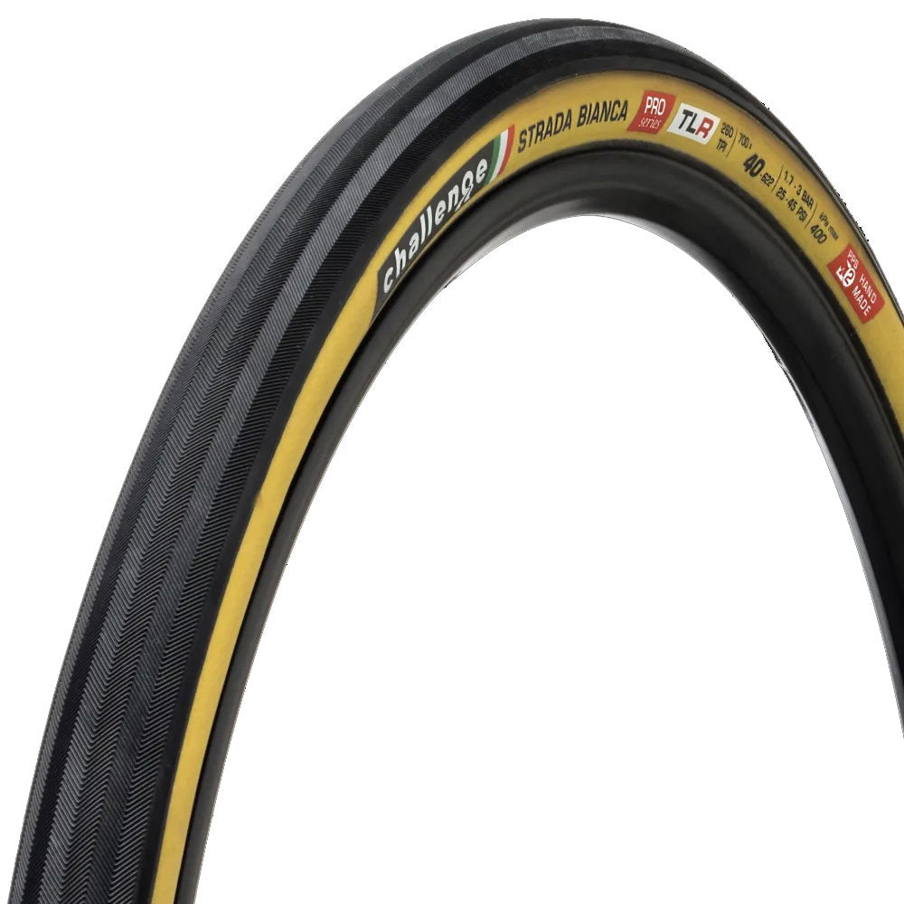 Challenge Strada Bianca Handmade Tubeless Ready Gravel All Road Tyre in Tan