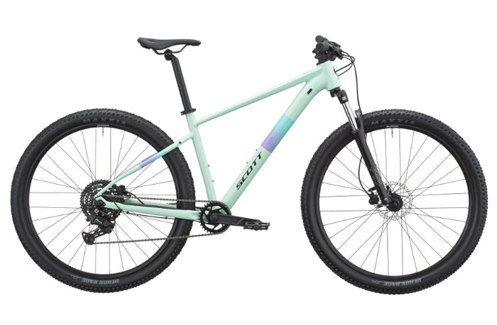 SCOTT Contrail 40 Hardtail Mountain Bike in Mint Green, side view