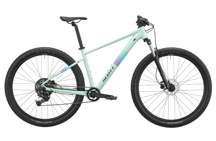 SCOTT Contrail 40 Hardtail Mountain Bike in Mint Green, side view