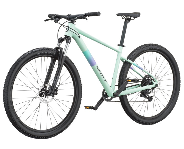 SCOTT Contrail 40 Hardtail Mountain Bike in Mint Green, detail view