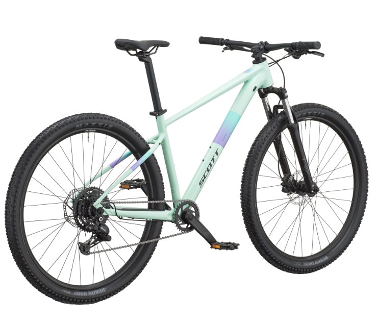 SCOTT Contrail 40 Hardtail Mountain Bike in Mint Green, detail view