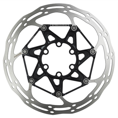SRAM Rotor Centerline 2 Piece (Includes Steel Rotor Bolts) Rounded - 6 bolt: BLACK 180MM