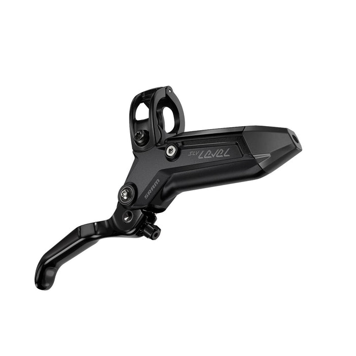 SRAM Disc Brake Level Silver Stealth 4 Piston - Aluminum Lever, Stainless Hardware, Reach Adj, Front Hose (Includes MMX Clamp, Rotor/Bracket Sold Sep