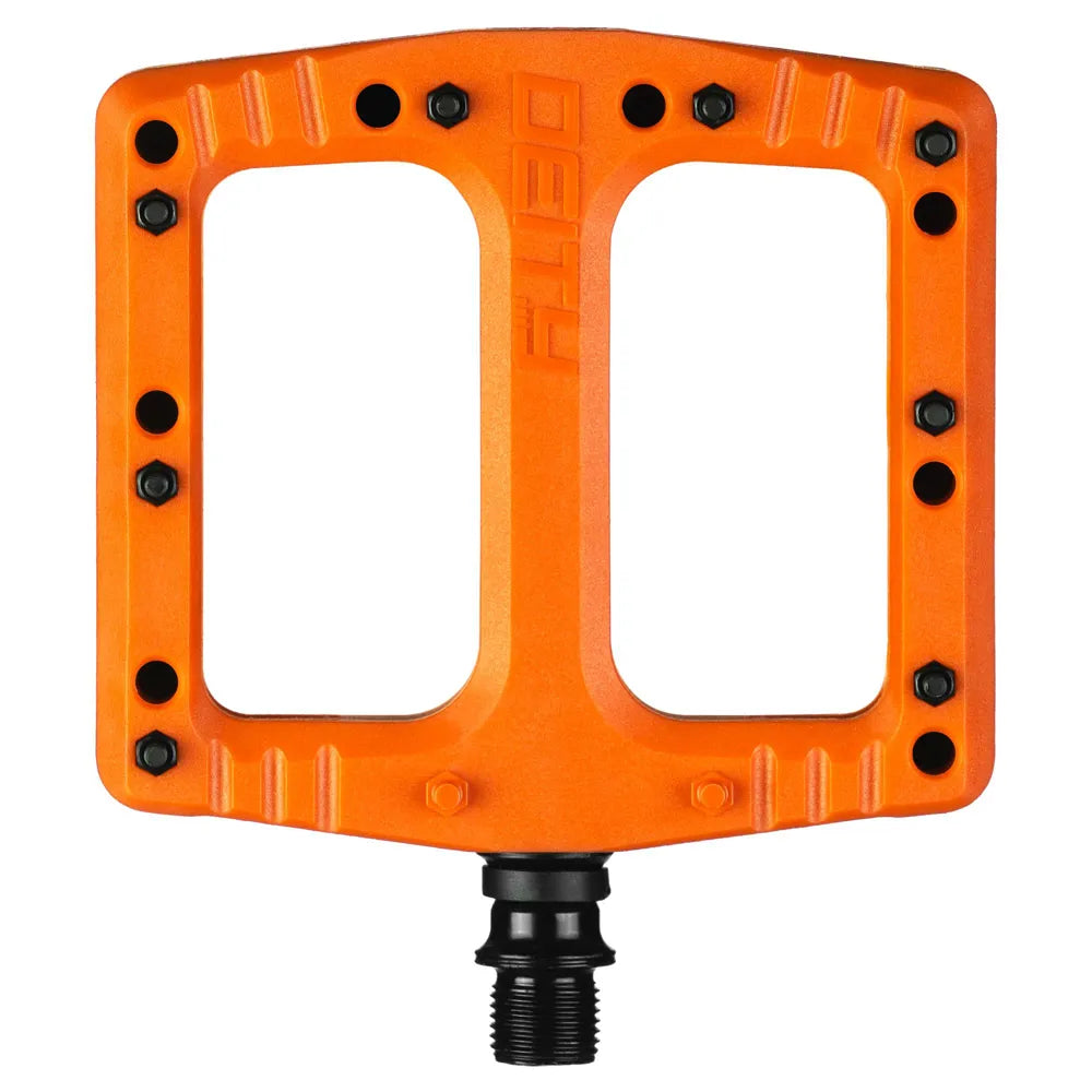 Deity Deftrap Mountain Bike Pedals in Orange