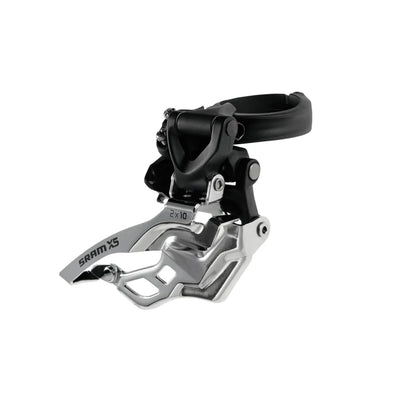 Sram X5 2x10-speed Front Derailleur -  High Clamp 31.8/34.9mm Black Bottom Pull 
