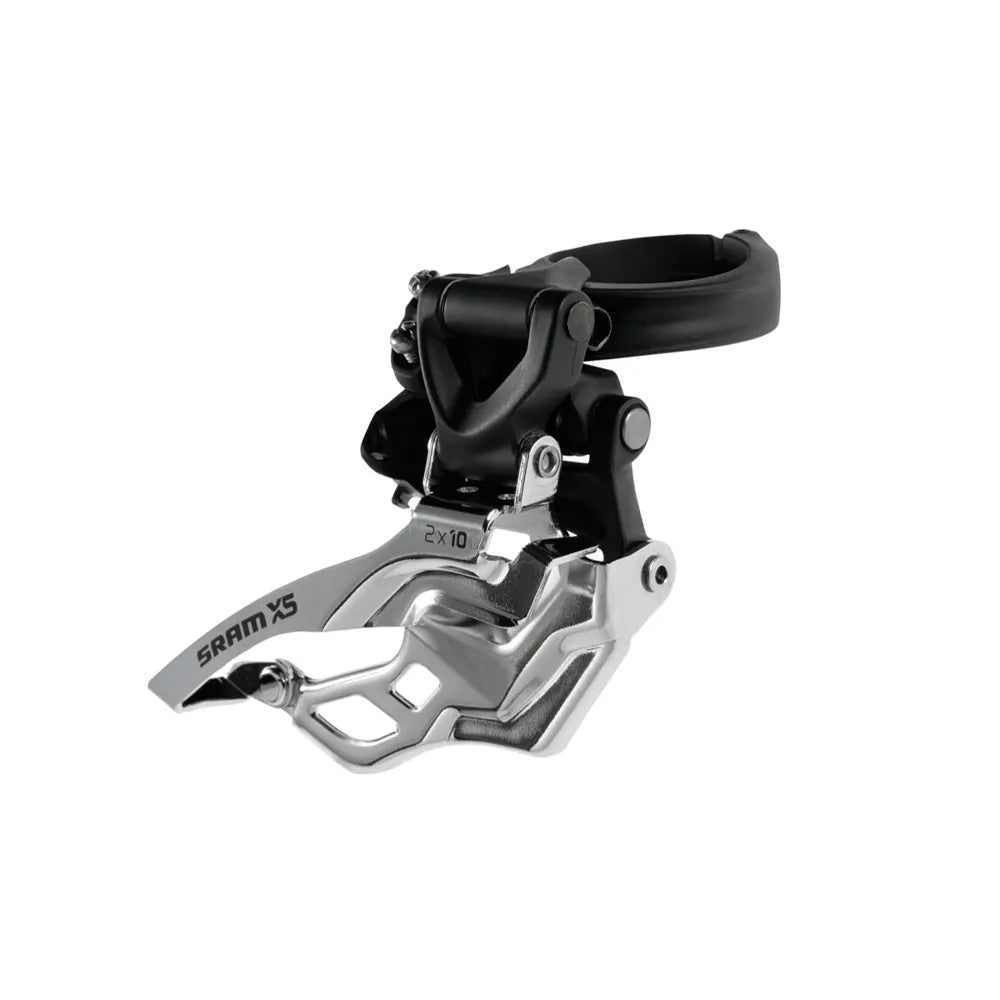 Sram X5 2x10-speed Front Derailleur -  High Clamp 31.8/34.9mm Black Bottom Pull 
