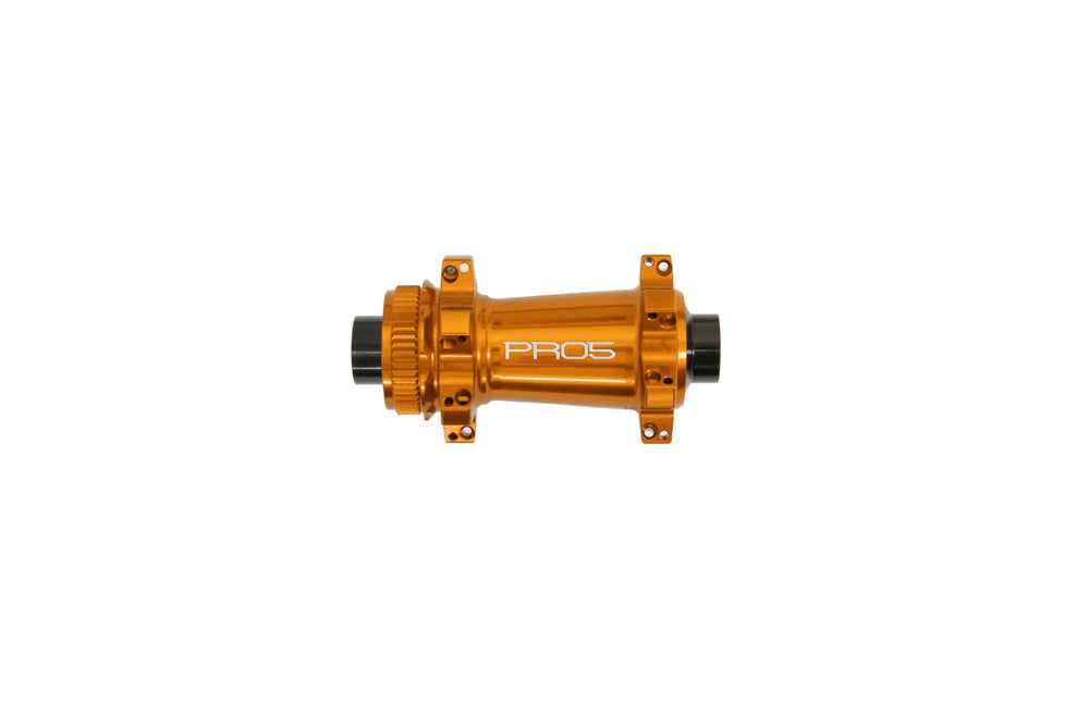 Hope Pro 5 Front Centre Lock S/Pull - 24H - 100mm QR,12mm,15mm - Orange / 100 x 12