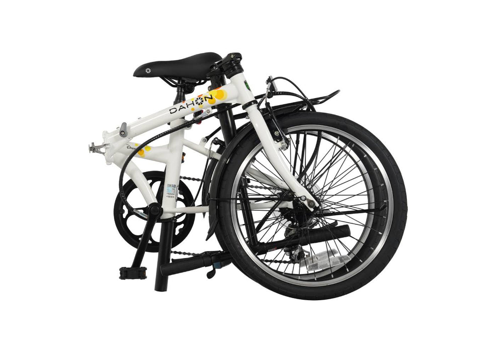 Dahon Dream D6 folding bike in Cloud, folded