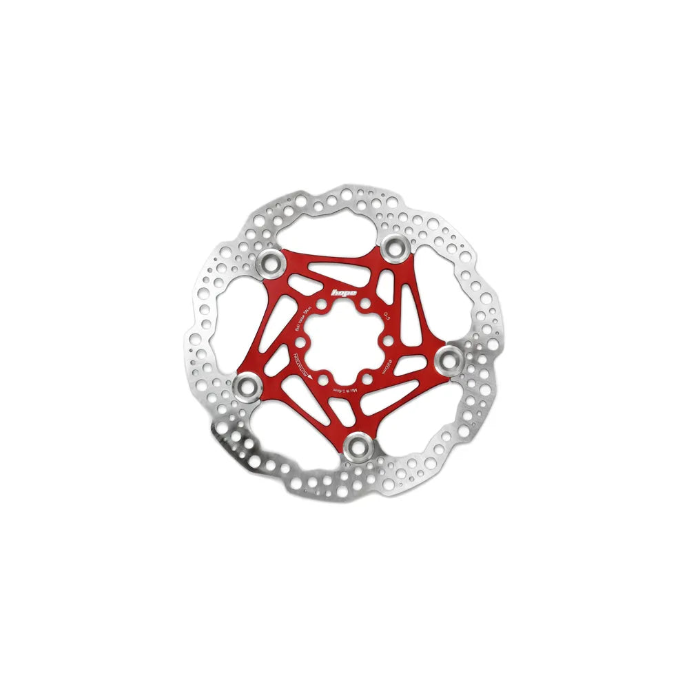 Hope 6-Bolt Floating Disc Brake Rotor 160mm in Red
