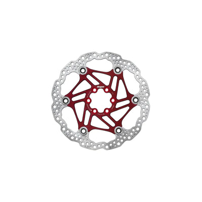 Hope 6 Bolt Floating Disc - 180mm in Red