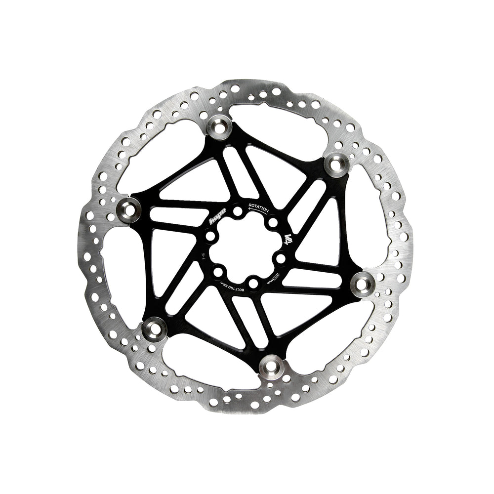 Hope V4 Vented - 6 Bolt - Floating - Black Disc