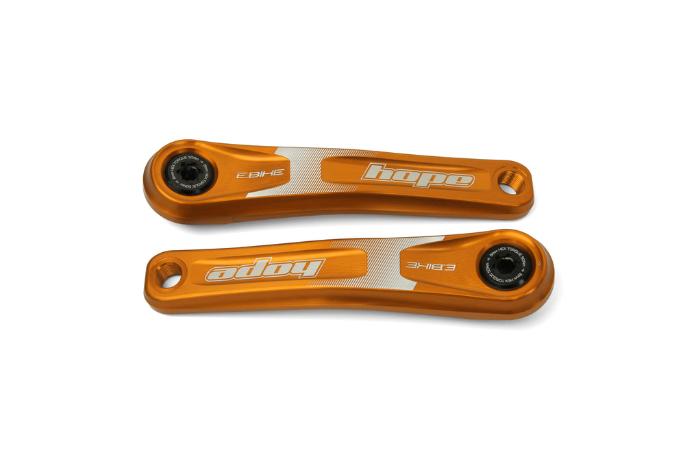 Hope E-Bike Crankset - Standard Offset - Orange