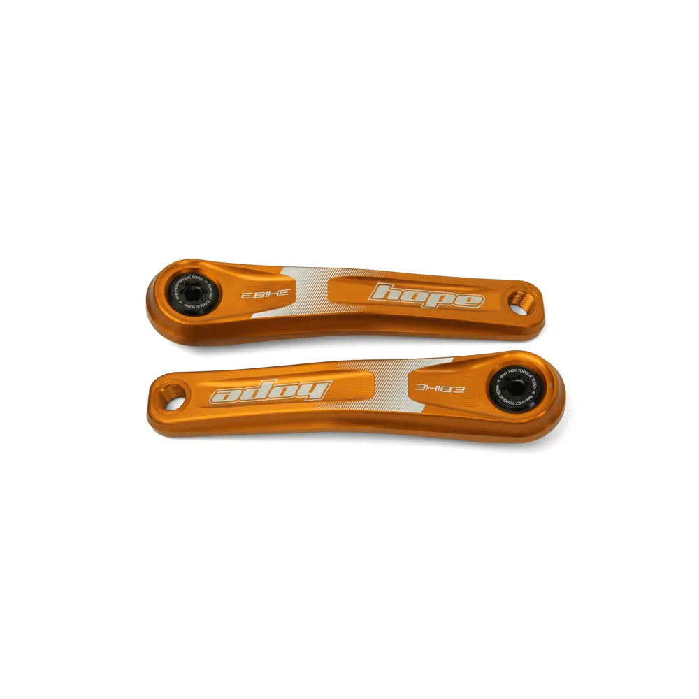 Hope E-Bike Crankset 165mm Standard Offset in Orange
