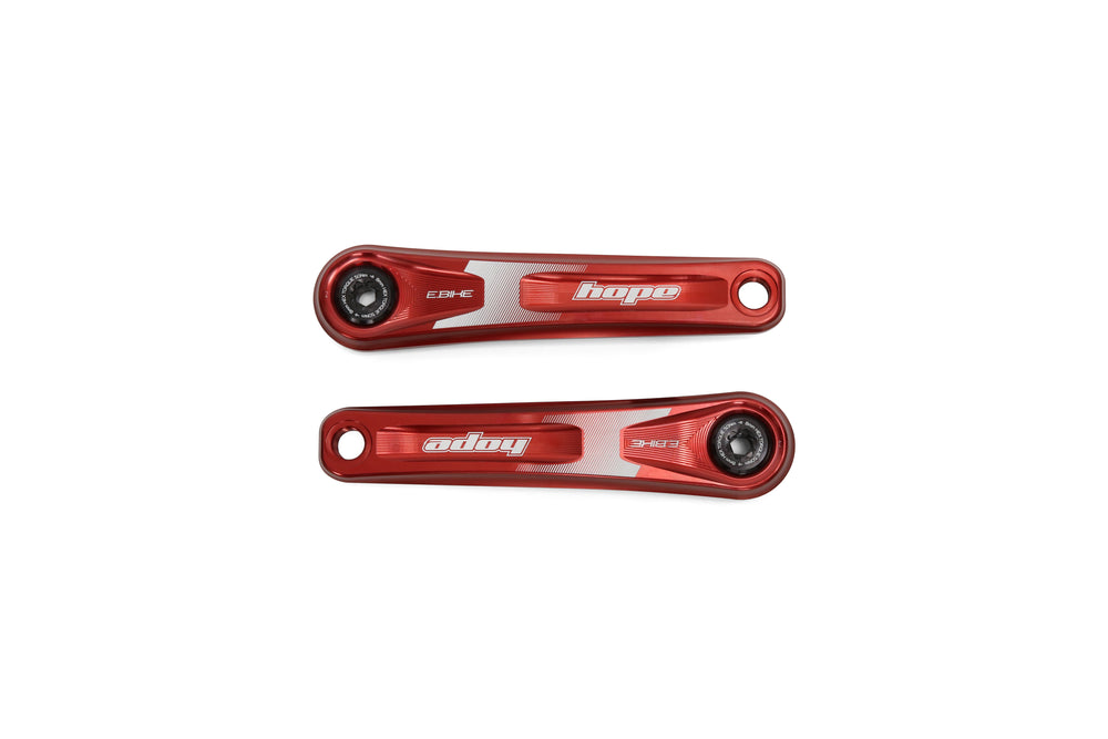 Hope E-Bike Crankset - Narrow Offset - Red