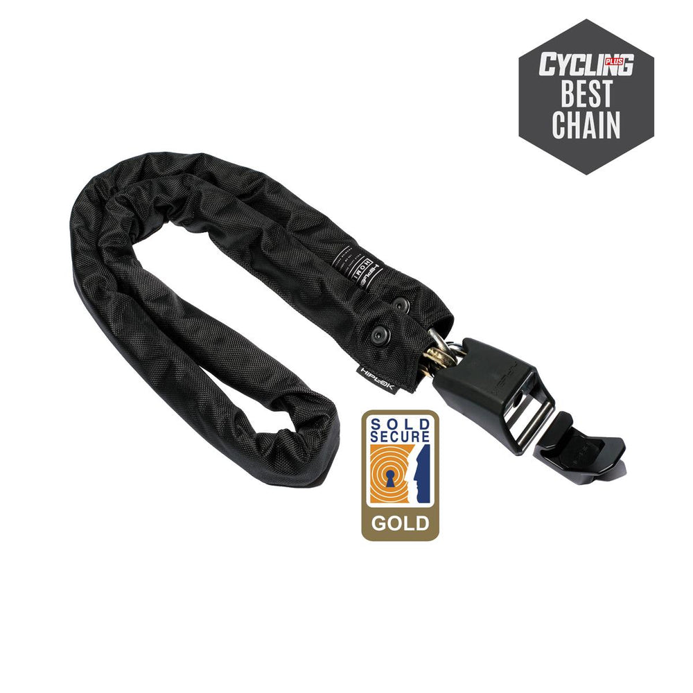 Hiplok Homie Gold 10mmx150cm Chain Lock with Hook in Black