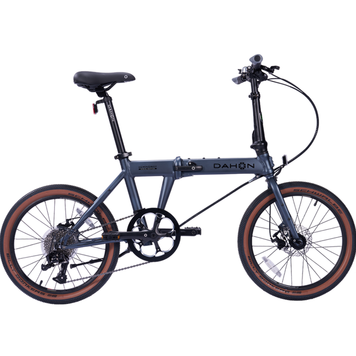 Dahon Hemingway GR folding bike in Ash Gray, side view