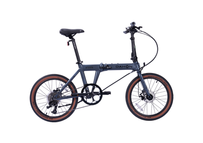 Dahon Hemingway GR folding bike in Ash Gray, side view