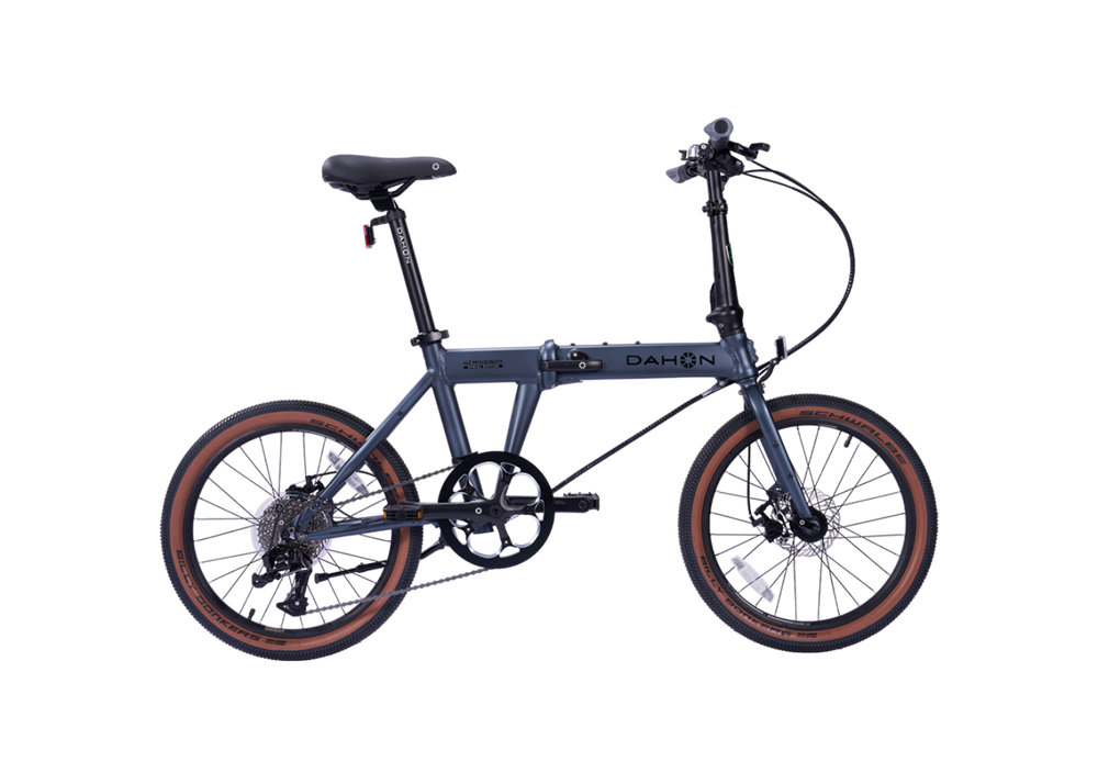 Dahon Hemingway GR folding bike in Ash Gray, side view