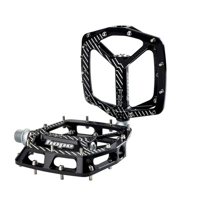 Hope F22 Flat Mountain Bike Pedals in Black