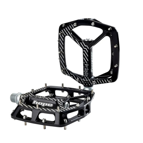 Hope F22 Flat Mountain Bike Pedals in Black
