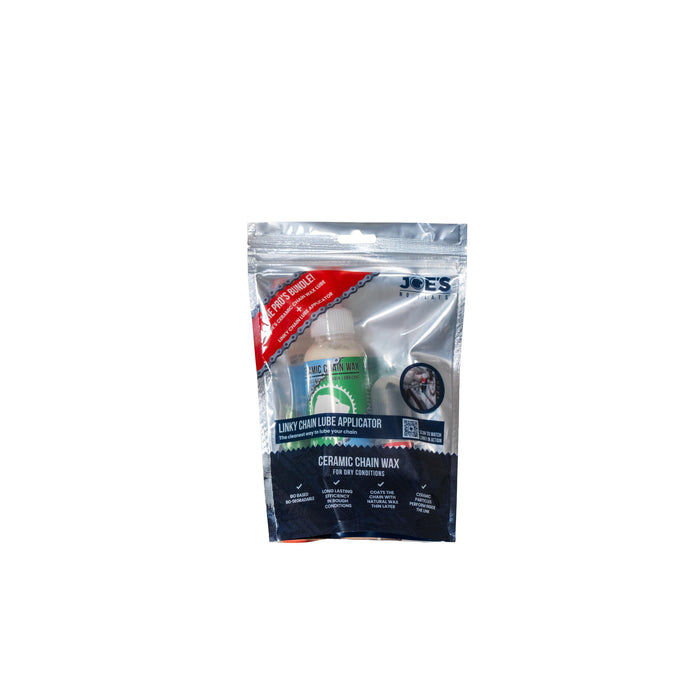 Joe's No Flats Ceramic Chain Wax For Dry Conditions 125ml+ Linky Lube Applicator 15ml