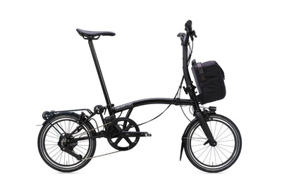 2026 Brompton P Line Electric Folding Bike in Matt Black with SuperRoll+ - e-Motiq system