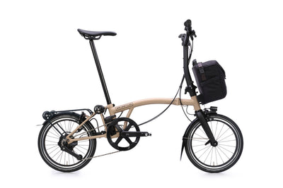 2026 Brompton P Line Electric Folding Bike in Dune Sand